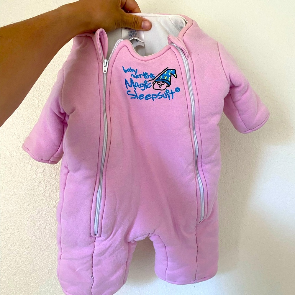 Baby Merlins Magic Sleep Suit Pink Size Large 6-9 months